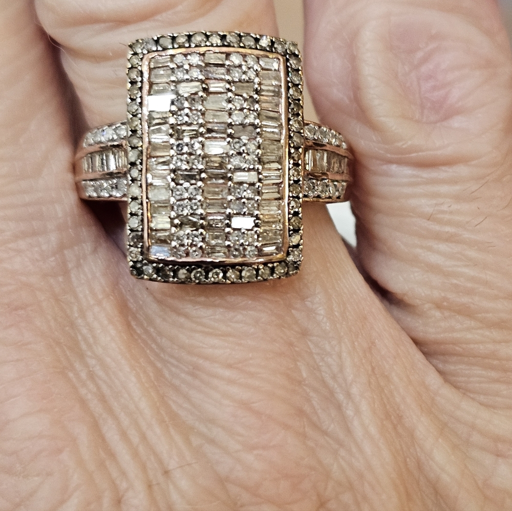 Genuine 1 Carat Diamond Ring Rose Gold Vermeil Size 7! - Picture 7 of 13